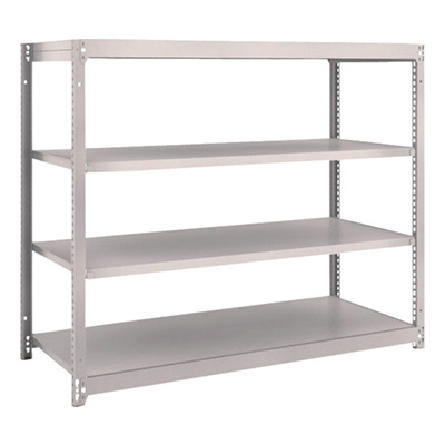 トラスコ TRUSCO スチールラック M1.5型 W1460×D595×H1200 4段 単体 ネオグレー M1.5-4564 506-9203 (商品コード：169970)