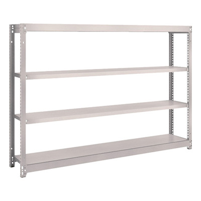 トラスコ TRUSCO スチールラック M1.5型 W1760×D295×H1200 4段 単体 ネオグレー M1.5-4634 506-9220 (商品コード：169974)