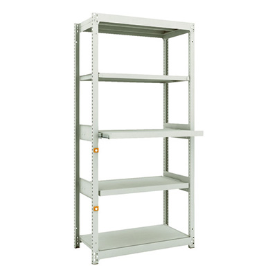 トラスコ TRUSCO スチールラック M1.5型軽中量棚 860×450×H1800 5段うちスライド2段 単体 M1.5-6343M2 116-3887 (商品コード：170050)