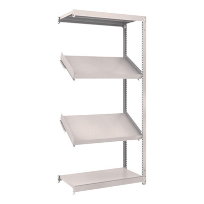 トラスコ TRUSCO スチールラック M1.5型棚 900×450×H1800 4段 傾斜2段 連結 M1.5-6344K2B 484-3410 (商品コード：170055)