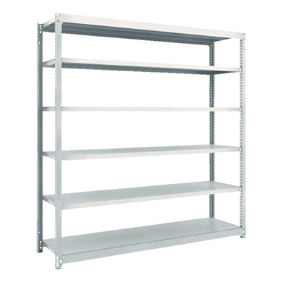 トラスコ TRUSCO スチールラック M1.5型 W1160×D445×H1800 6段 単体 ネオグレー M1.5-6446 780-0436 (商品コード：170095)