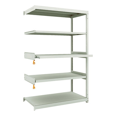 トラスコ TRUSCO スチールラック M1.5型軽中量棚 1160×595×H1800 5段うちスライド2段 単体 M1.5-6463M2B 116-3991 (商品コード：170103)