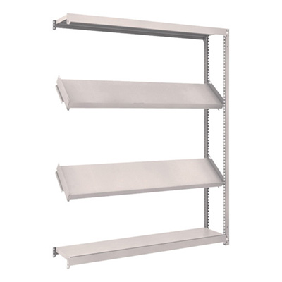 トラスコ TRUSCO スチールラック M1.5型棚 1500×300×H1800 4段 傾斜2段 連結 M1.5-6534K2B 484-3517 (商品コード：170123)