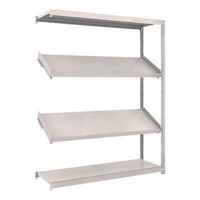 トラスコ TRUSCO スチールラック M1.5型棚 1500×450×H1800 4段 傾斜2段 連結 M1.5-6544K2B 484-3533 (商品コード：170135)