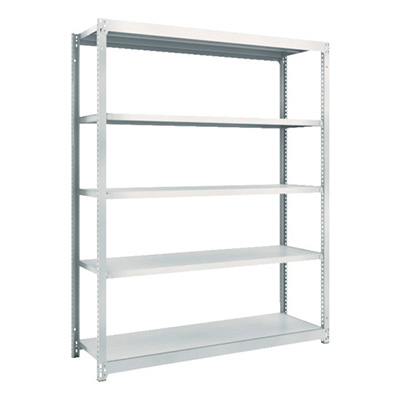 トラスコ TRUSCO スチールラック M1.5型 W1460×D445×H1800 5段 単体 ネオグレー M1.5-6545 506-6280 (商品コード：170136)