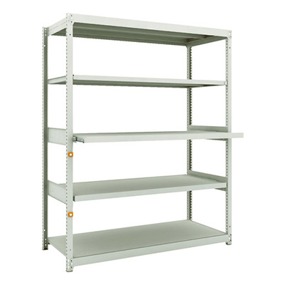 トラスコ TRUSCO スチールラック M1.5型軽中量棚 1460×595×H1800 5段うちスライド2段 単体 M1.5-6563M2 116-3893 (商品コード：170145)