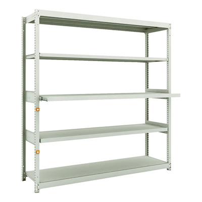 トラスコ TRUSCO スチールラック M1.5型軽中量棚 1760×450×H1800 5段うちスライド2段 単体 M1.5-6643M2 116-3894 (商品コード：170167)