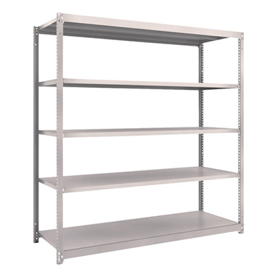 トラスコ TRUSCO スチールラック M1.5型 W1760×D595×H1800 5段 単体 ネオグレー M1.5-6665 505-8929 (商品コード：170187)