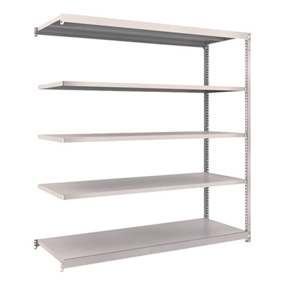 トラスコ TRUSCO スチールラック M1.5型 W1760×D595×H1800 5段 連結 ネオグレー M1.5-6665B 508-3907 (商品コード：170188)