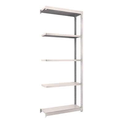 トラスコ TRUSCO スチールラック M1.5型軽中量棚 860×295×2100 5段 連結 ネオグレー M1.5-7335B 508-3915 (商品コード：170198)