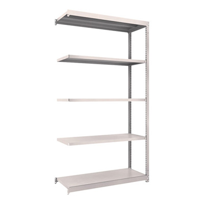 トラスコ TRUSCO スチールラック M1.5型軽中量棚 1160×445×2100 5段連結 ネオグレー M1.5-7445B 508-3966 (商品コード：170215)