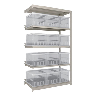 トラスコ TRUSCOH2100×W1160×D595 50L×12 TSKーO50B透明×12個付 連結 M1.5-7465-50LX12B 260-3352 (商品コード：170221)