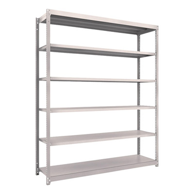 トラスコ TRUSCO スチールラック M1.5型 W1760×D445×H2100 6段 単体 ネオグレー M1.5-7646 505-9003 (商品コード：170248)