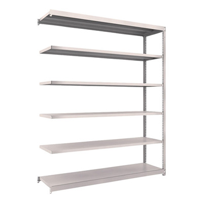 トラスコ TRUSCO スチールラック M1.5型 W1760×D445×H2100 6段 連結 ネオグレー M1.5-7646B 508-4105 (商品コード：170249)