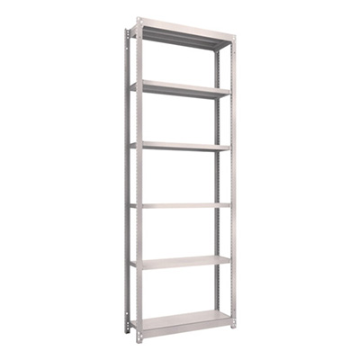 トラスコ TRUSCO スチールラック M1.5型 W860×D295×H2400 6段 単体 ネオグレー M1.5-8336 450-0032 (商品コード：170256)