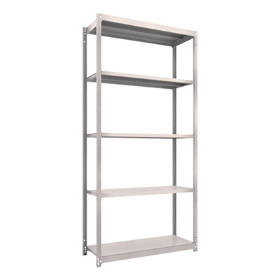 トラスコ TRUSCO スチールラック M1.5型軽中量棚 1160×445×2400 5段単体 ネオグレー M1.5-8445 450-0172 (商品コード：170270)