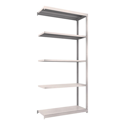 トラスコ TRUSCO スチールラック M1.5型軽中量棚 1160×445×2400 5段連結 ネオグレー M1.5-8445B 450-0181 (商品コード：170271)