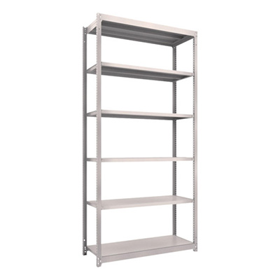 トラスコ TRUSCO スチールラック M1.5型 W1160×D445×H2400 6段 単体 ネオグレー M1.5-8446 450-0199 (商品コード：170272)