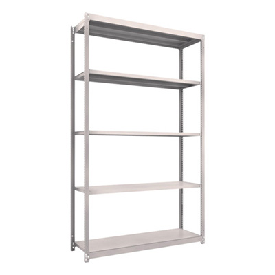 トラスコ TRUSCO スチールラック M1.5型軽中量棚 1460×445×2400 5段単体 ネオグレー M1.5-8545 450-0296 (商品コード：170282)