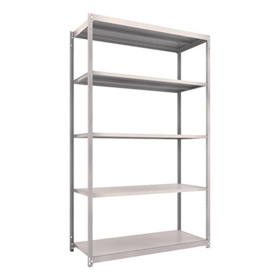 トラスコ TRUSCO スチールラック M1.5型軽中量棚 1460×595×2400 5段単体 ネオグレー M1.5-8565 450-0334 (商品コード：170286)