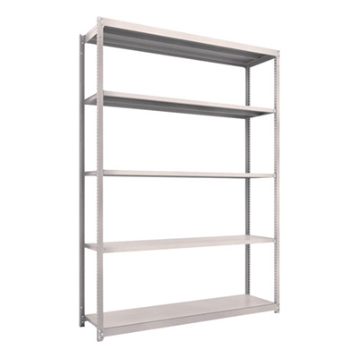 トラスコ TRUSCO スチールラック M1.5型軽中量棚 1760×445×2400 5段単体 ネオグレー M1.5-8645 450-0415 (商品コード：170294)