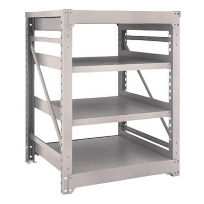トラスコ TRUSCO スチールラック M10型重量棚 900×900×H1200 4段 単体 ネオグレー M10-4394 506-2632 (商品コード：170359)