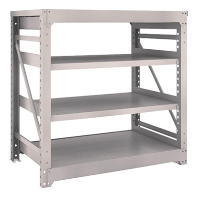 トラスコ TRUSCO スチールラック M10型重量棚 1200×760×H1200 4段 単体 ネオグレー M10-4474 505-4087 (商品コード：170363)