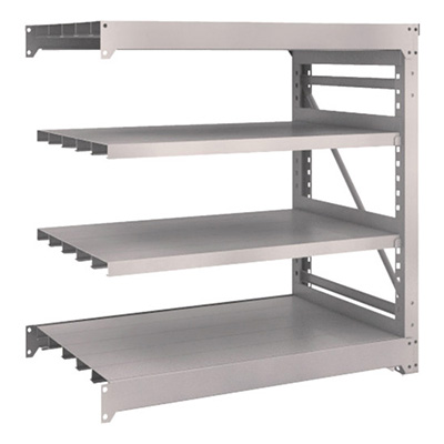 トラスコ TRUSCO スチールラック M10型重量棚 1200×760×H1200 4段 連結 ネオグレー M10-4474B 508-2081 (商品コード：170364)