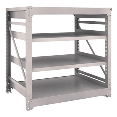 トラスコ TRUSCO スチールラック M10型重量棚 1200×900×H1200 4段 単体 ネオグレー M10-4494 505-4109 (商品コード：170365)