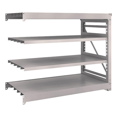 トラスコ TRUSCO スチールラック M10型重量棚 1500×760×H1200 4段 連結 ネオグレー M10-4574B 508-1441 (商品コード：170370)