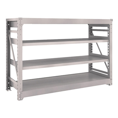トラスコ TRUSCO スチールラック M10型重量棚 1800×620×H1200 4段 単体 ネオグレー M10-4664 505-4125 (商品コード：170373)