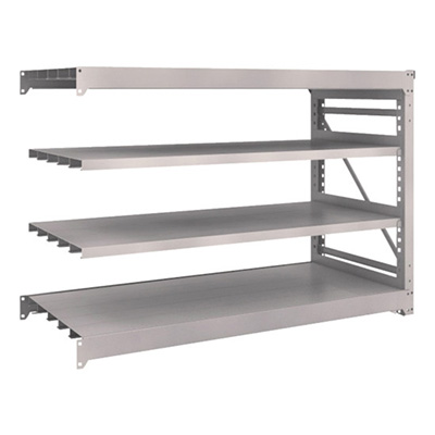 トラスコ TRUSCO スチールラック M10型重量棚 1800×760×H1200 4段 連結 ネオグレー M10-4674B 508-1459 (商品コード：170376)