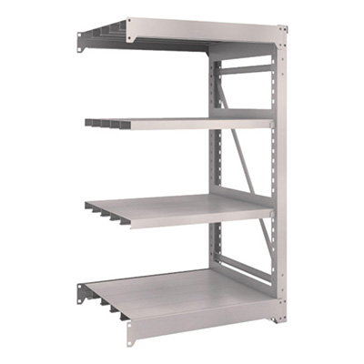 トラスコ TRUSCO スチールラック M10型重量棚 900×760×H1500 4段 連結 ネオグレー M10-5374B 508-1297 (商品コード：170382)