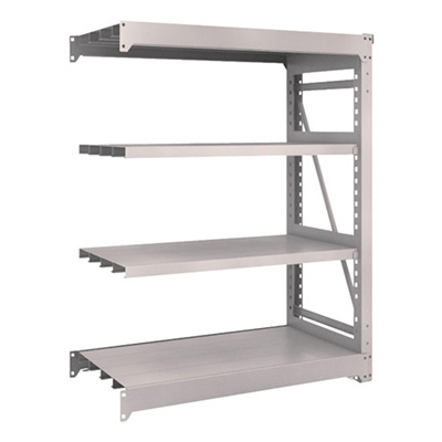 トラスコ TRUSCO スチールラック M10型重量棚 1200×620×H1500 4段 連結 ネオグレー M10-5464B 508-1262 (商品コード：170386)