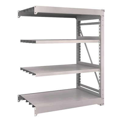 トラスコ TRUSCO スチールラック M10型重量棚 1200×760×H1500 4段 連結 ネオグレー M10-5474B 508-1301 (商品コード：170388)