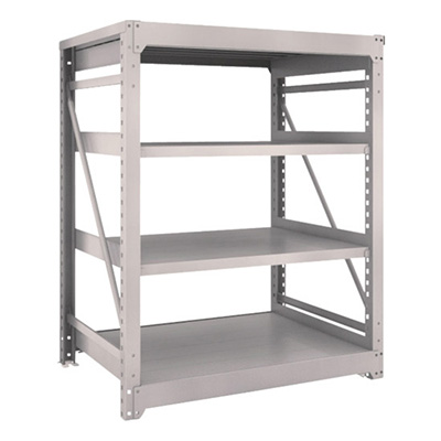 トラスコ TRUSCO スチールラック M10型重量棚 1200×900×H1500 4段 単体 ネオグレー M10-5494 503-9711 (商品コード：170389)