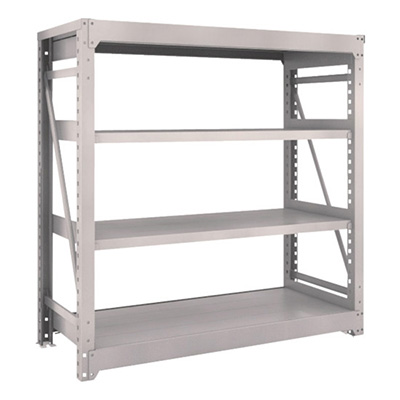 トラスコ TRUSCO スチールラック M10型重量棚 1500×620×H1500 4段 単体 ネオグレー M10-5564 503-9746 (商品コード：170391)