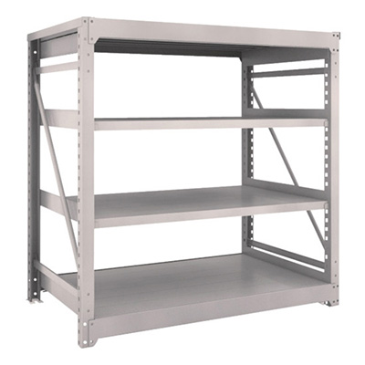 トラスコ TRUSCO スチールラック M10型重量棚 1500×900×H1500 4段 単体 ネオグレー M10-5594 503-9827 (商品コード：170395)