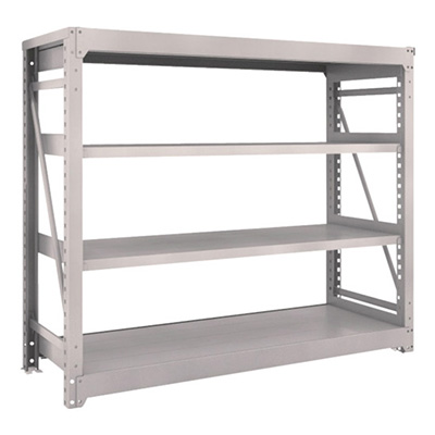 トラスコ TRUSCO スチールラック M10型重量棚 1800×620×H1500 4段 単体 ネオグレー M10-5664 503-9754 (商品コード：170397)