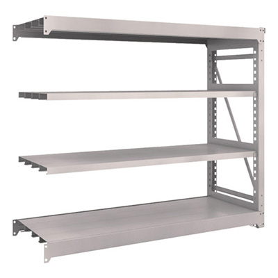 トラスコ TRUSCO スチールラック M10型重量棚 1800×620×H1500 4段 連結 ネオグレー M10-5664B 508-1386 (商品コード：170398)