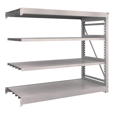 トラスコ TRUSCO スチールラック M10型重量棚 1800×760×H1500 4段 連結 ネオグレー M10-5674B 508-1521 (商品コード：170400)