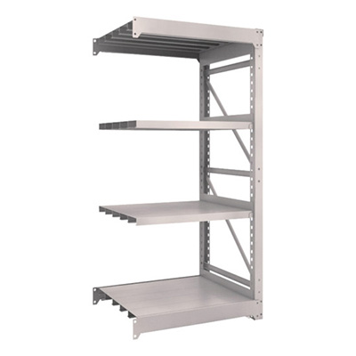 トラスコ TRUSCO スチールラック M10型重量棚 900×760×H1800 4段 連結 ネオグレー M10-6374B 508-1653 (商品コード：170406)