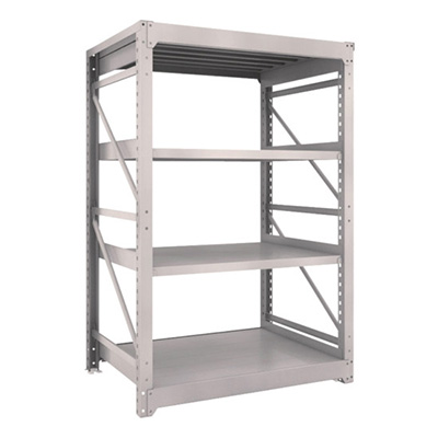 トラスコ TRUSCO スチールラック M10型重量棚 1200×900×H1800 4段 単体 ネオグレー M10-6494 506-2462 (商品コード：170413)