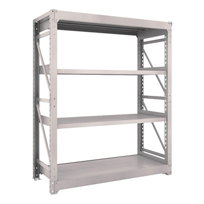 トラスコ TRUSCO スチールラック M10型重量棚 1500×620×H1800 4段 単体 ネオグレー M10-6564 506-3108 (商品コード：170415)