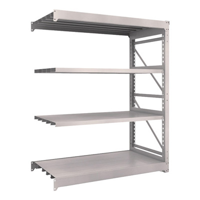 トラスコ TRUSCO スチールラック M10型重量棚 1500×760×H1800 4段 連結 ネオグレー M10-6574B 508-1777 (商品コード：170418)