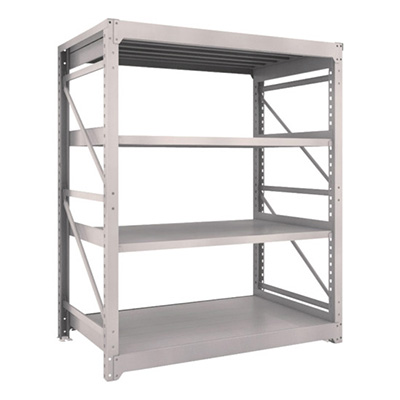 トラスコ TRUSCO スチールラック M10型重量棚 1500×900×H1800 4段 単体 ネオグレー M10-6594 506-3183 (商品コード：170419)