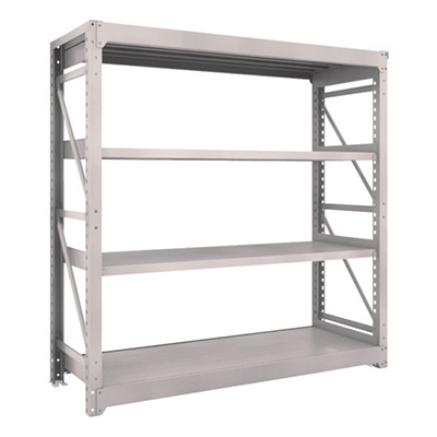 トラスコ TRUSCO スチールラック M10型重量棚 1800×620×H1800 4段 単体 ネオグレー M10-6664 506-1148 (商品コード：170421)