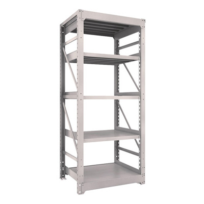 トラスコ TRUSCO スチールラック M10型重量棚 900×760×H2100 5段 単体 ネオグレー M10-7375 506-3264 (商品コード：170431)