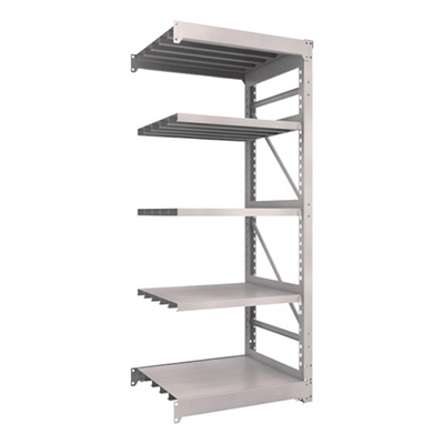 トラスコ TRUSCO スチールラック M10型重量棚 900×760×H2100 5段 連結 ネオグレー M10-7375B 508-1891 (商品コード：170432)