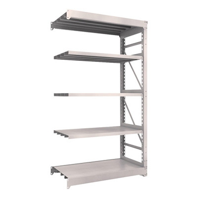 トラスコ TRUSCO スチールラック M10型重量棚 1200×620×H2100 5段 連結 ネオグレー M10-7465B 508-1866 (商品コード：170436)